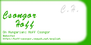 csongor hoff business card